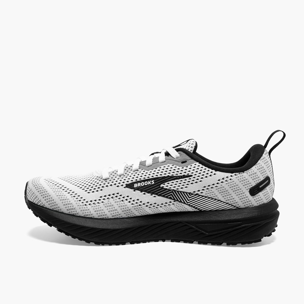 Chaussures Running Route Brooks Revel 6 Blanche Noir Femme | BGL-8154476